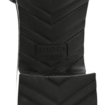 Gucci Rubber Gucci Logo Womens Platform 20/60mm Slide Sandals 38 Black 6 of 20