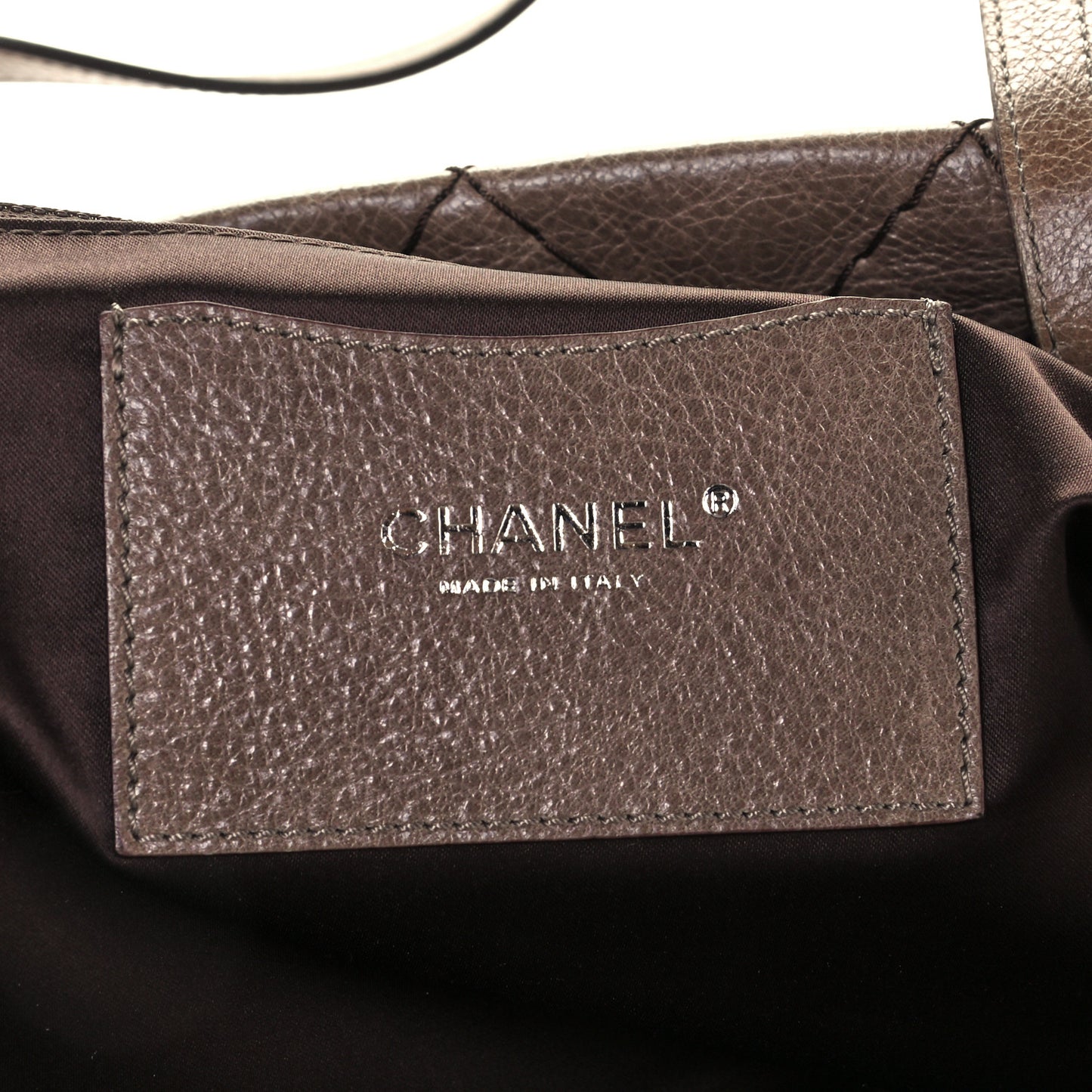 Glazed Calfskin Large On The Road Tote Brown