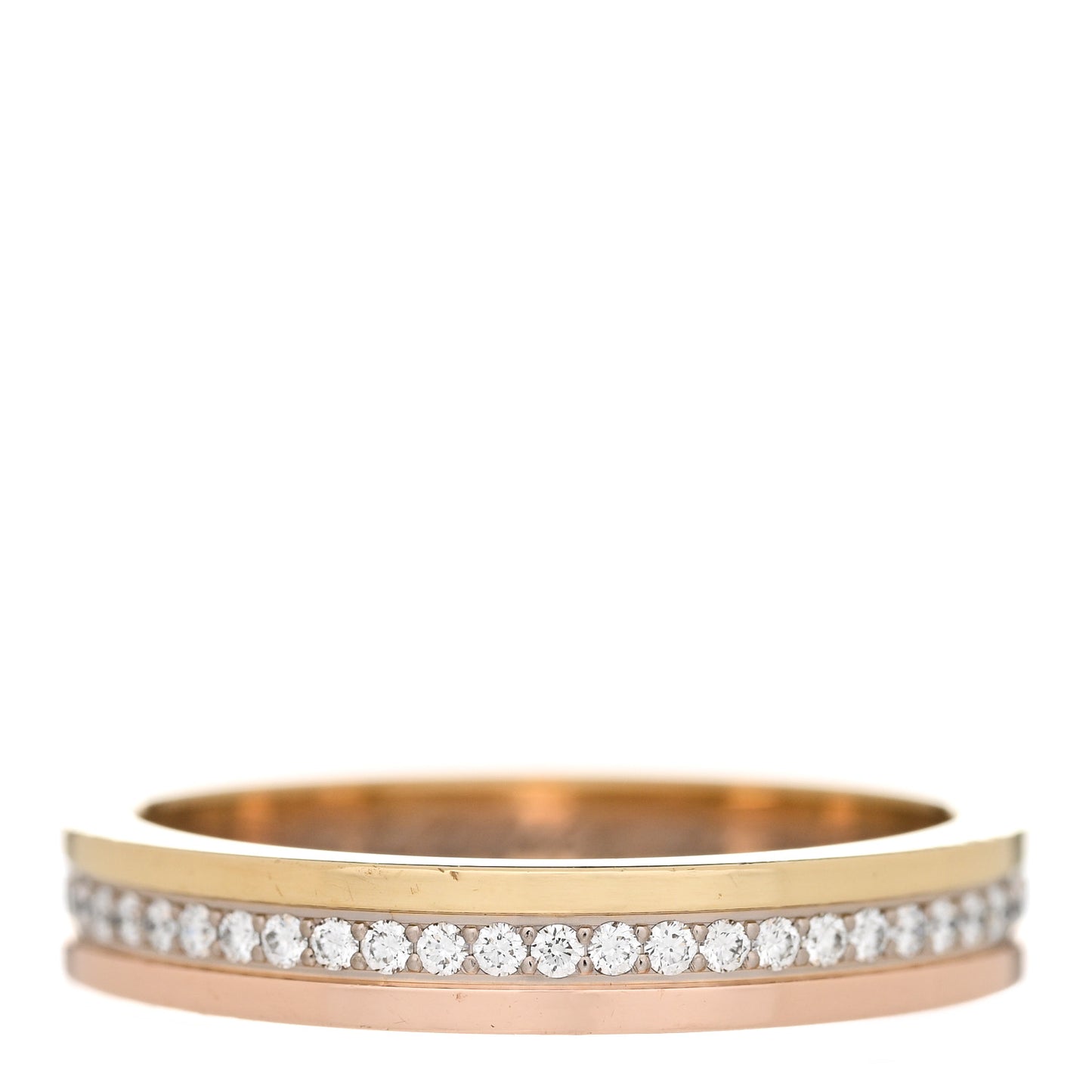 18K White Yellow Pink Gold Diamond 3.5mm Vendome Louis Cartier Wedding Band Ring 54 6.75