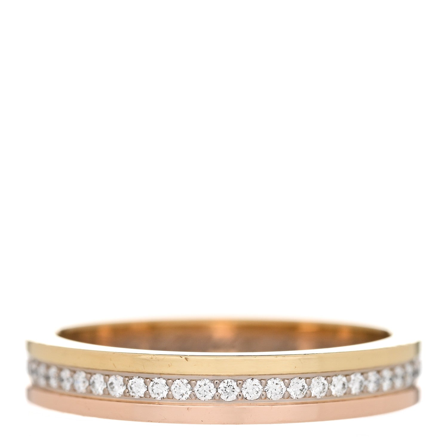 Cartier 18K White Yellow Pink Gold Diamond 3.5mm Vendome Louis Cartier Wedding Band Ring 54 6.75 3 of 5