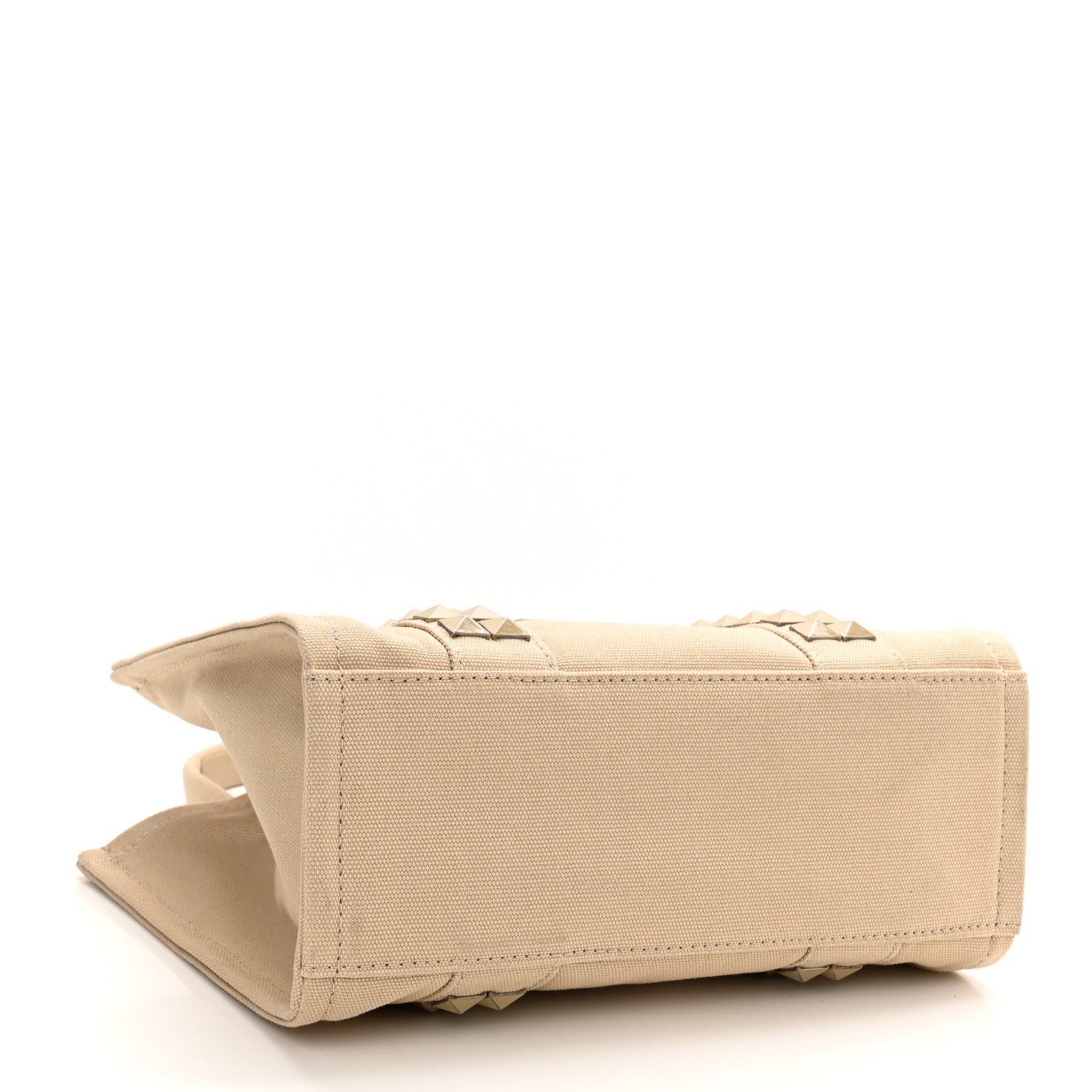 Marc Jacobs Cotton Canvas Mini The Stud Tote Bag Beige 4 of 10