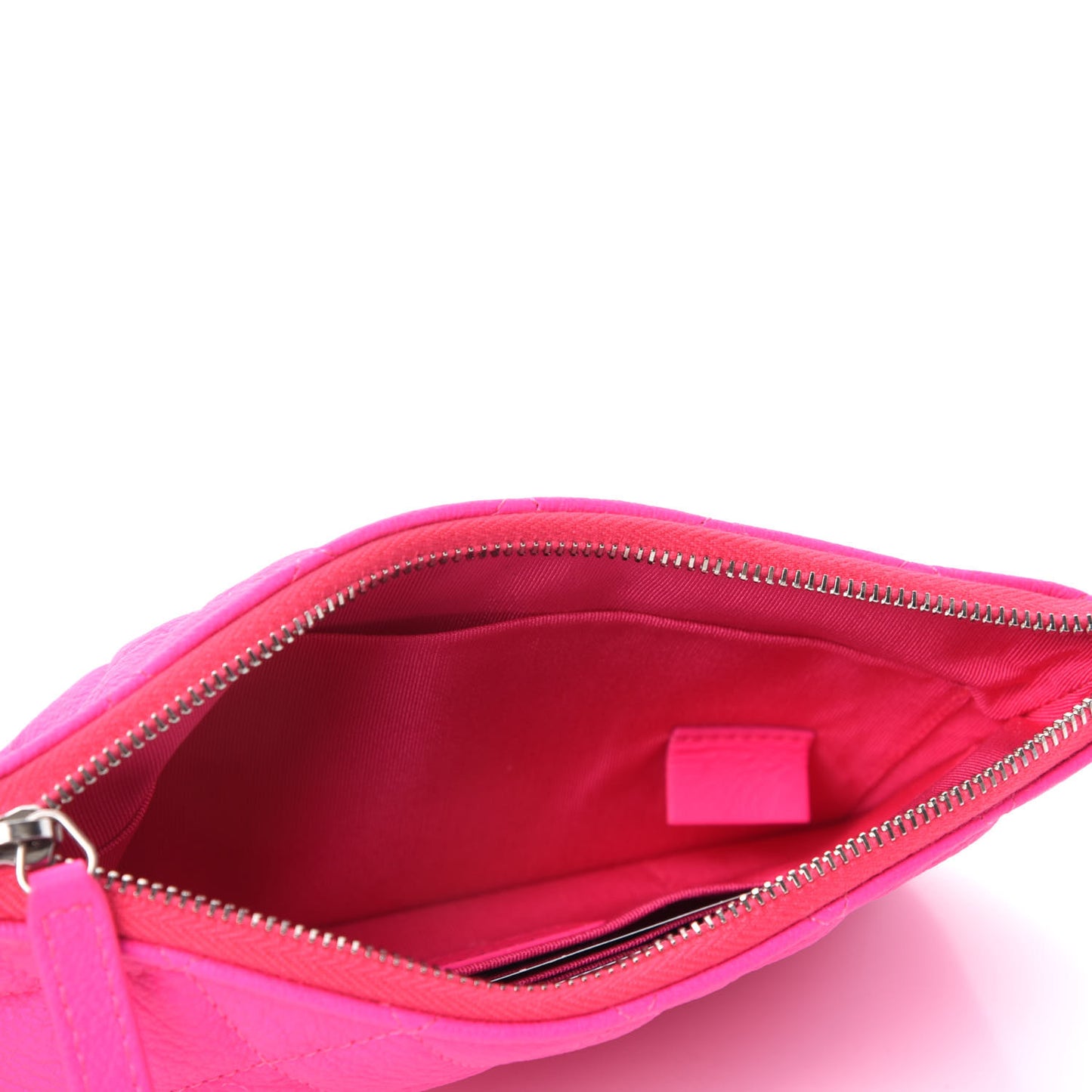 Goatskin Quilted Medium Reissue Cosmetic Case Pink