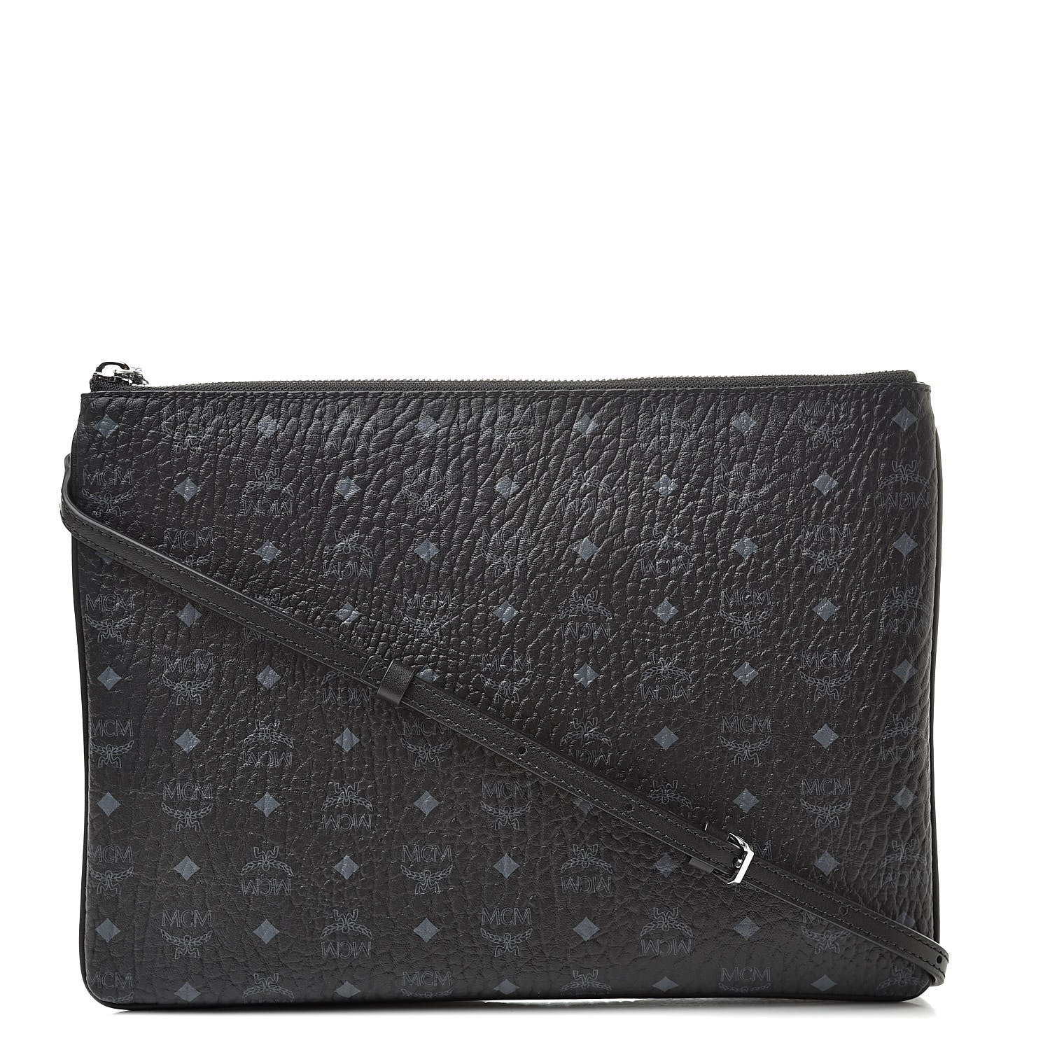 MCM Visetos Medium Crossbody Pouch Black 1 of 7
