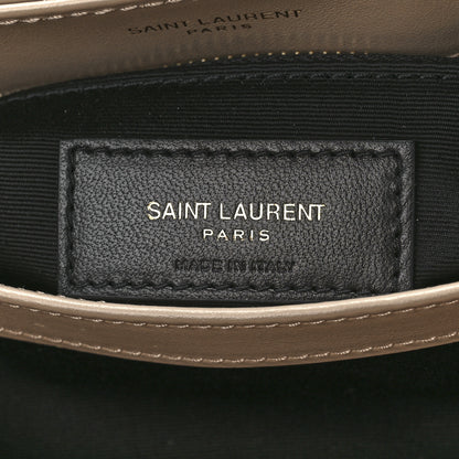Saint Laurent Calfskin Y Quilted Monogram Toy Loulou Crossbody Bag Latte 7 of 13