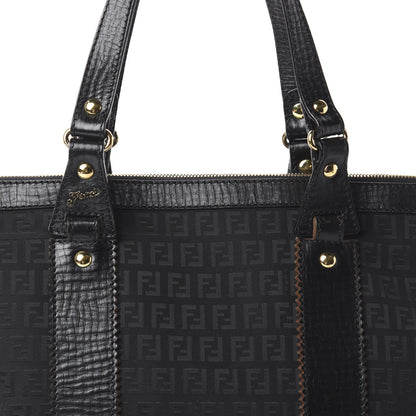 Fendi Zucchino Vitello Shopping Tote Black 6 of 8