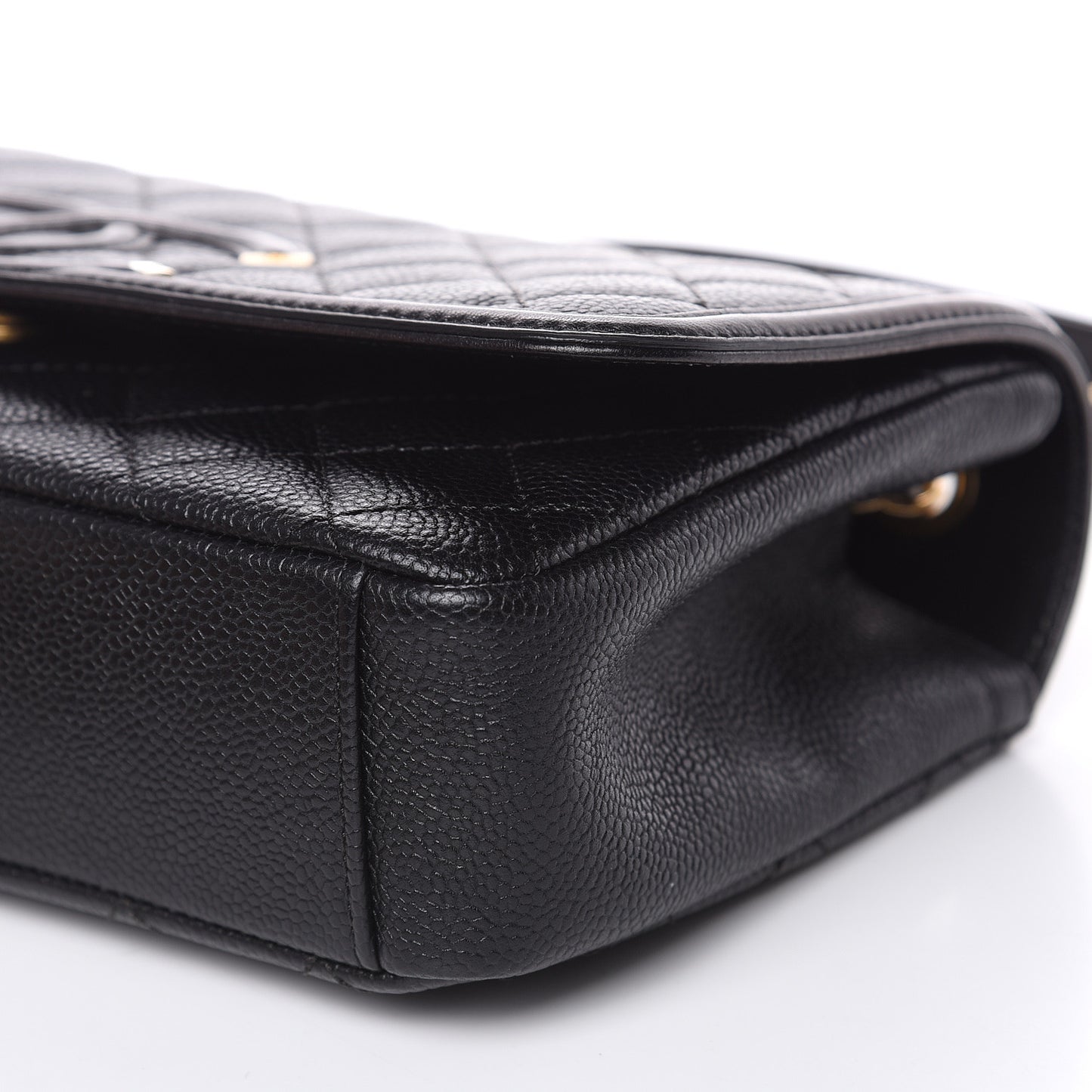 Caviar Quilted Medium CC Filigree Flap Black