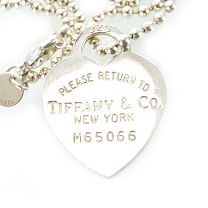 Tiffany Sterling Silver Long Return to Tiffany Heart Pendant Necklace 5 of 5