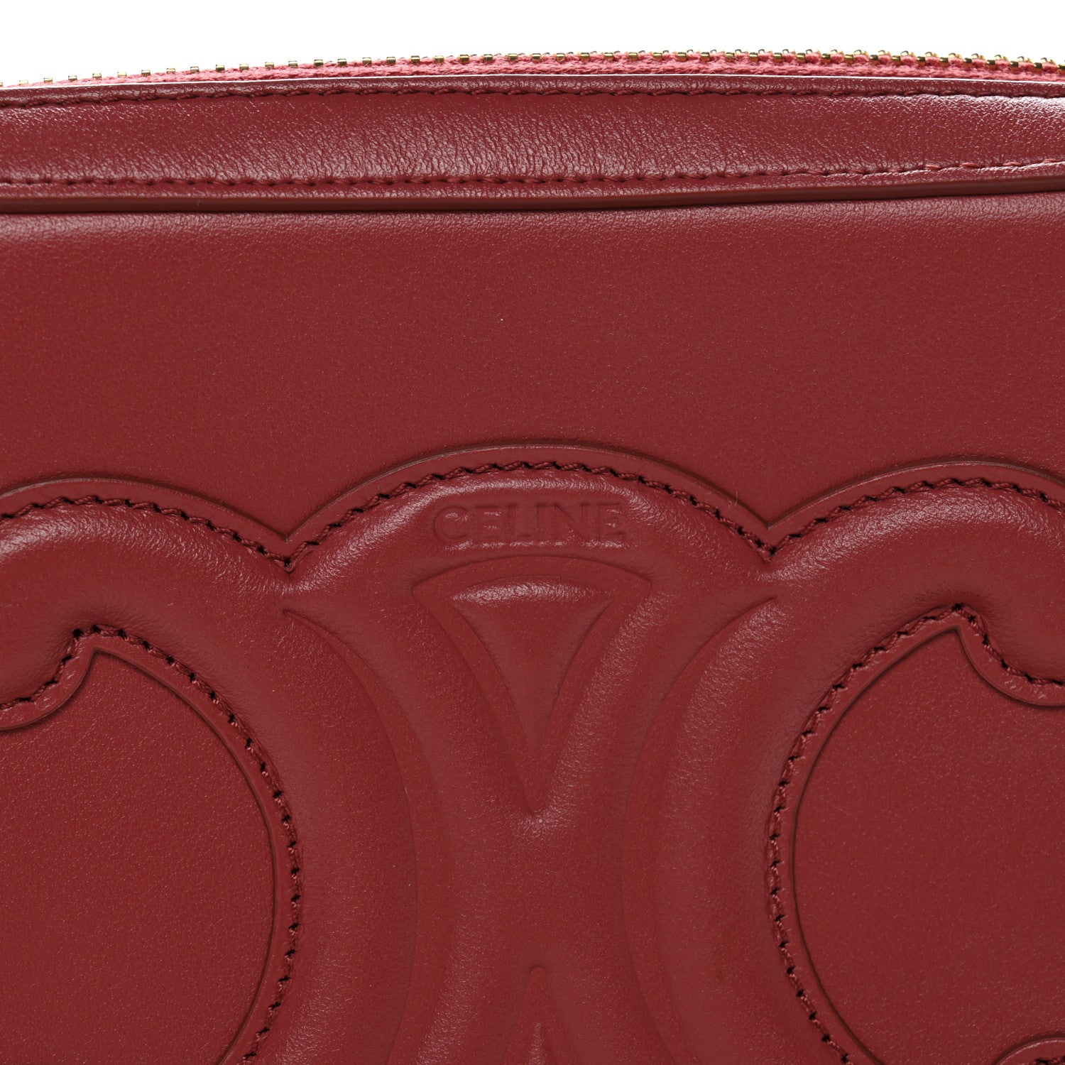 Celine Smooth Calfskin Cuir Triomphe Camera Shoulder Bag Lipstick 7 of 12