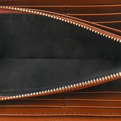 Burberry House Check Bridle Calfskin Ziggy Zip Around Wallet Dark Tan 6 of 13