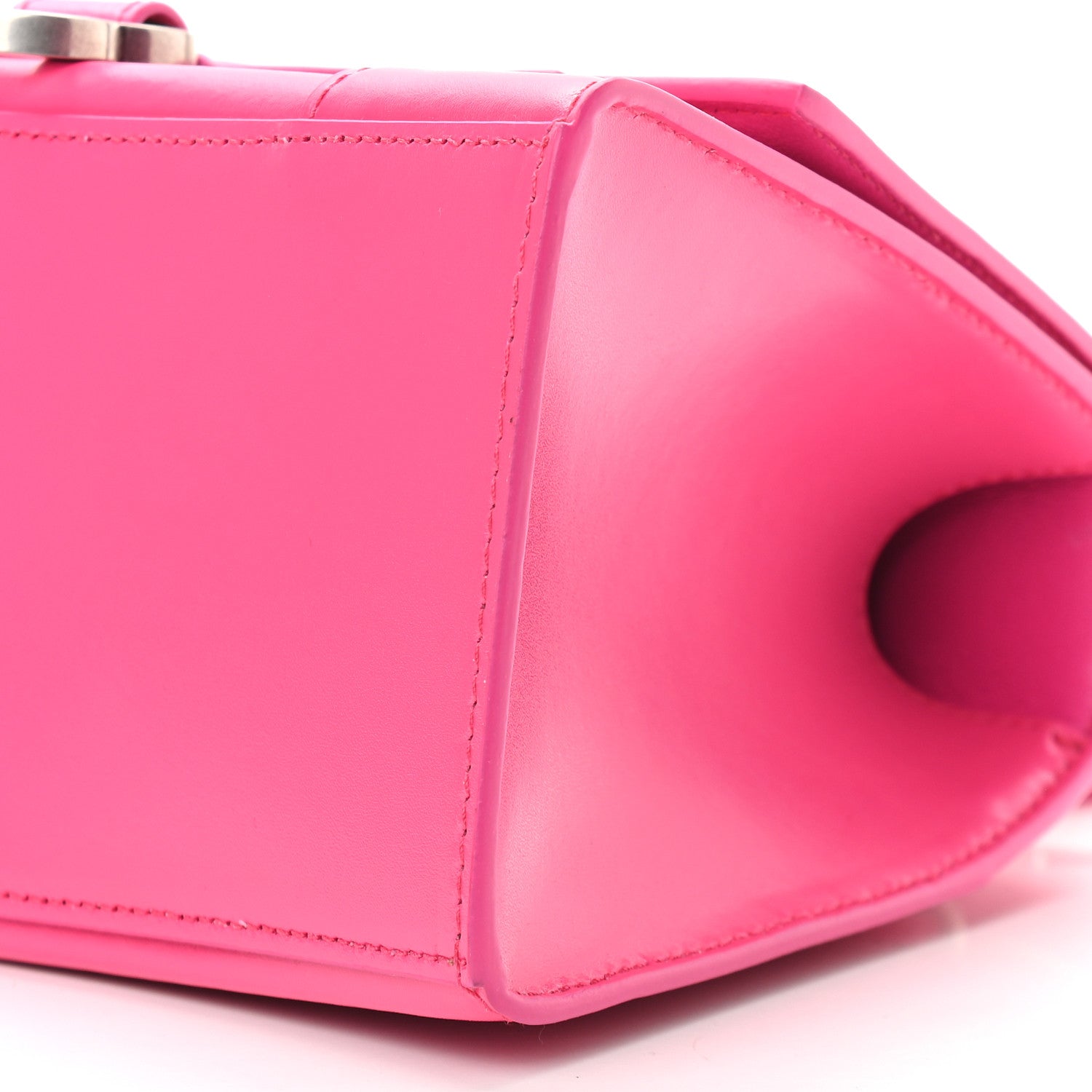 Balenciaga Shiny Box Calfskin Small Hourglass Top Handle Bag Acid Fuchsia 6 of 8