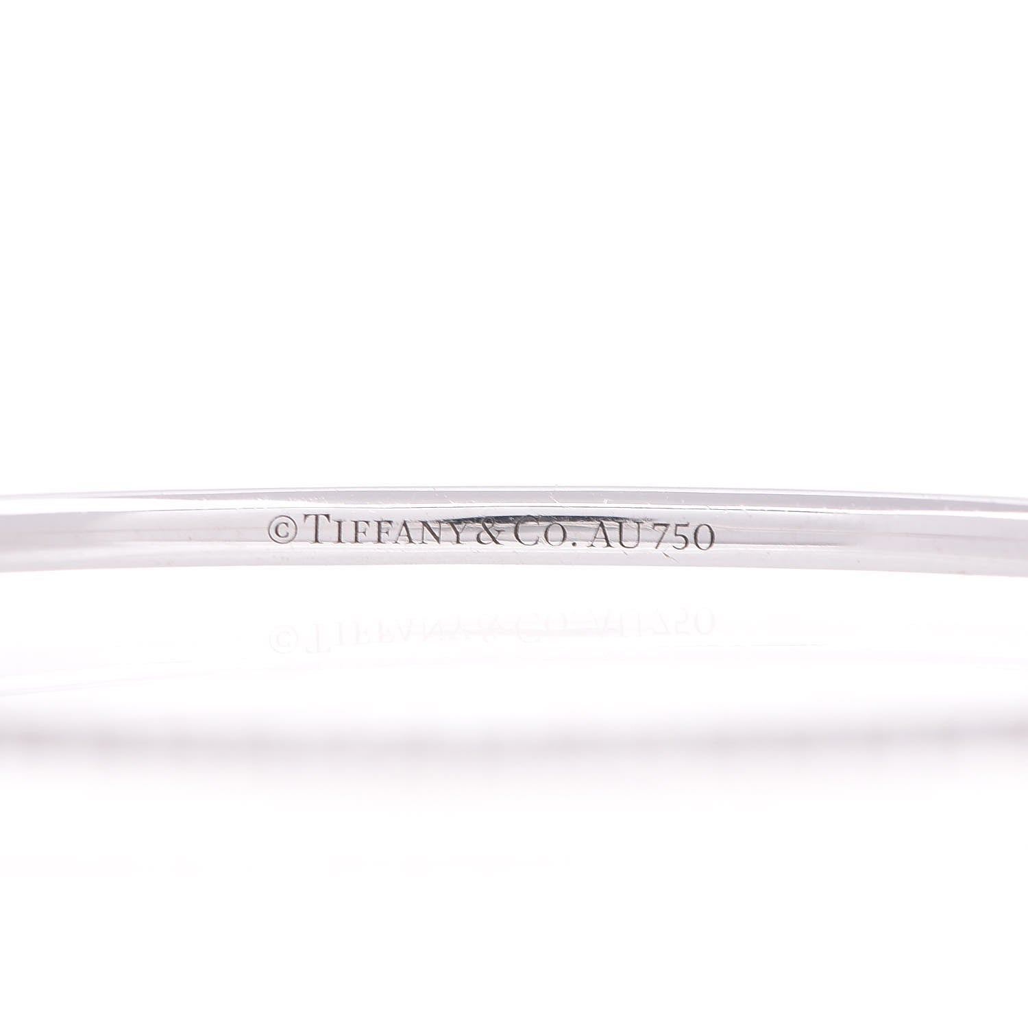 Tiffany 18K White Gold Diamond Metro Hinged Bangle S 5 of 5
