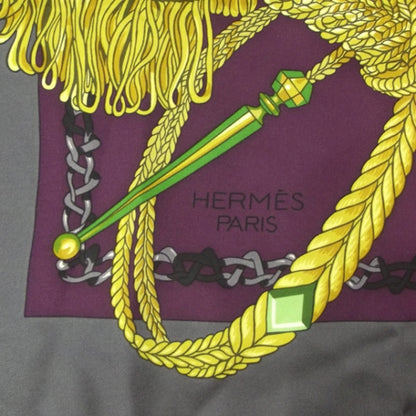 Hermes Silk Le Timbalier Scarf 90 Violet 3 of 5