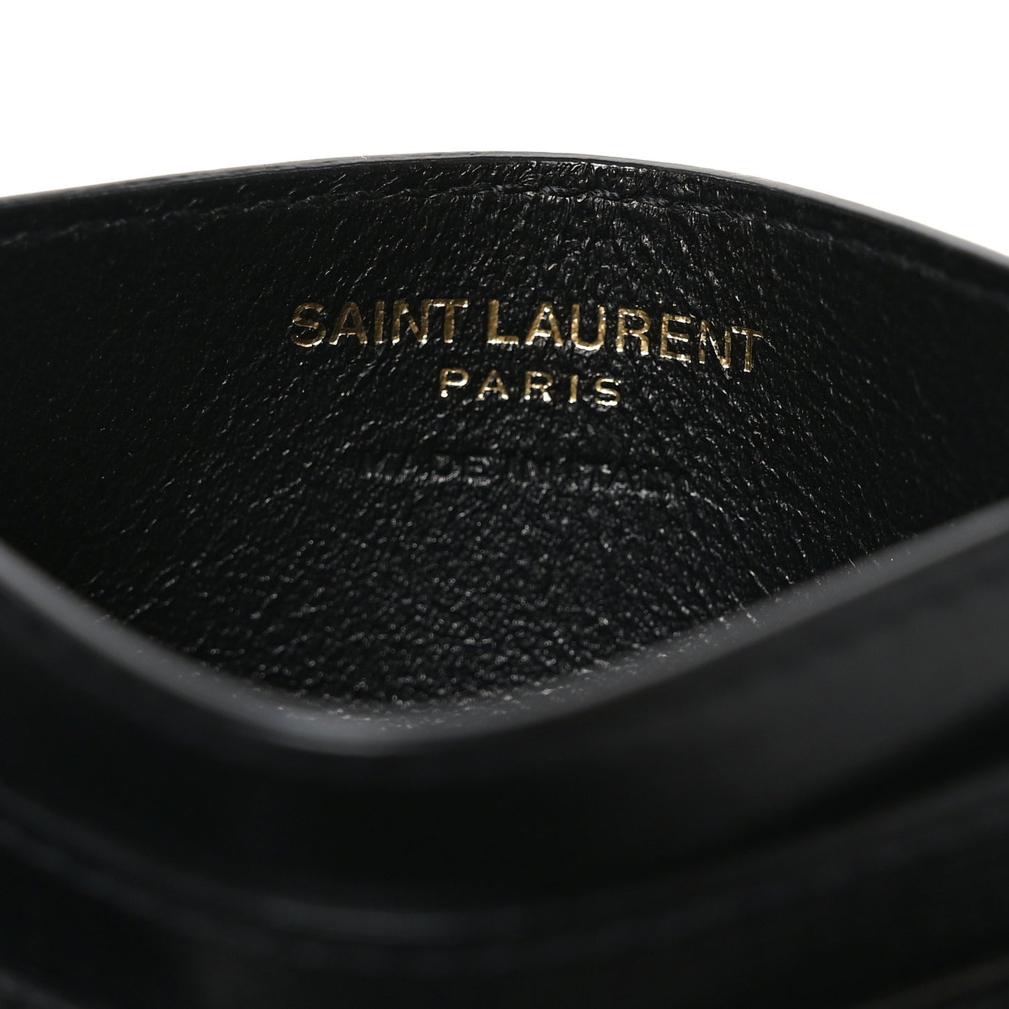 Calfskin Tiny Cassandre Credit Card Case Black