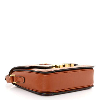 Celine Textile Natural Calfskin Teen Triomphe White Tan 4 of 9