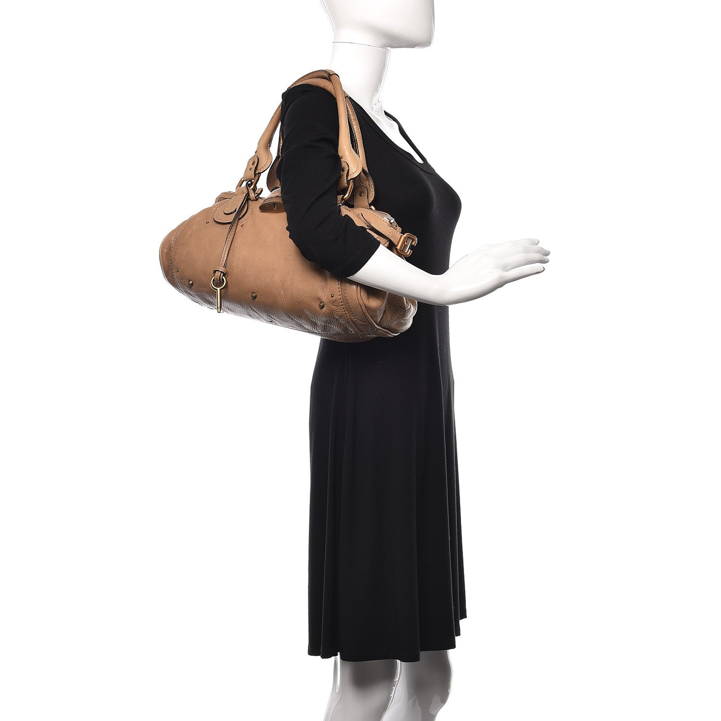 Calfskin Medium Paddington Satchel Beige
