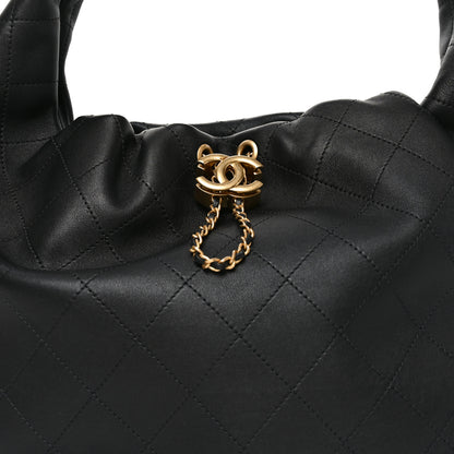 Chanel Calfskin Quilted Small Maxi Hobo Black 8 of 10