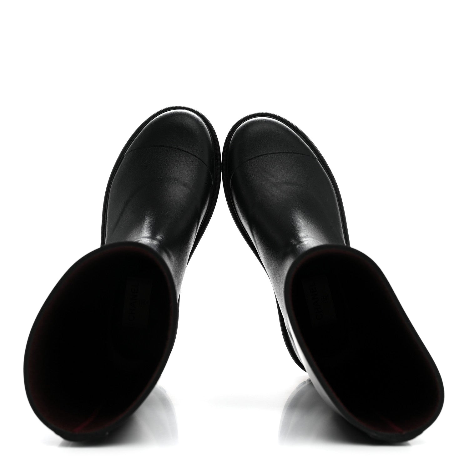 Chanel Caoutchouk CC High Boots 39 Black 2 of 8