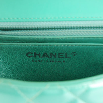 Chanel Patent Quilted Mini Square Flap Green 7 of 8