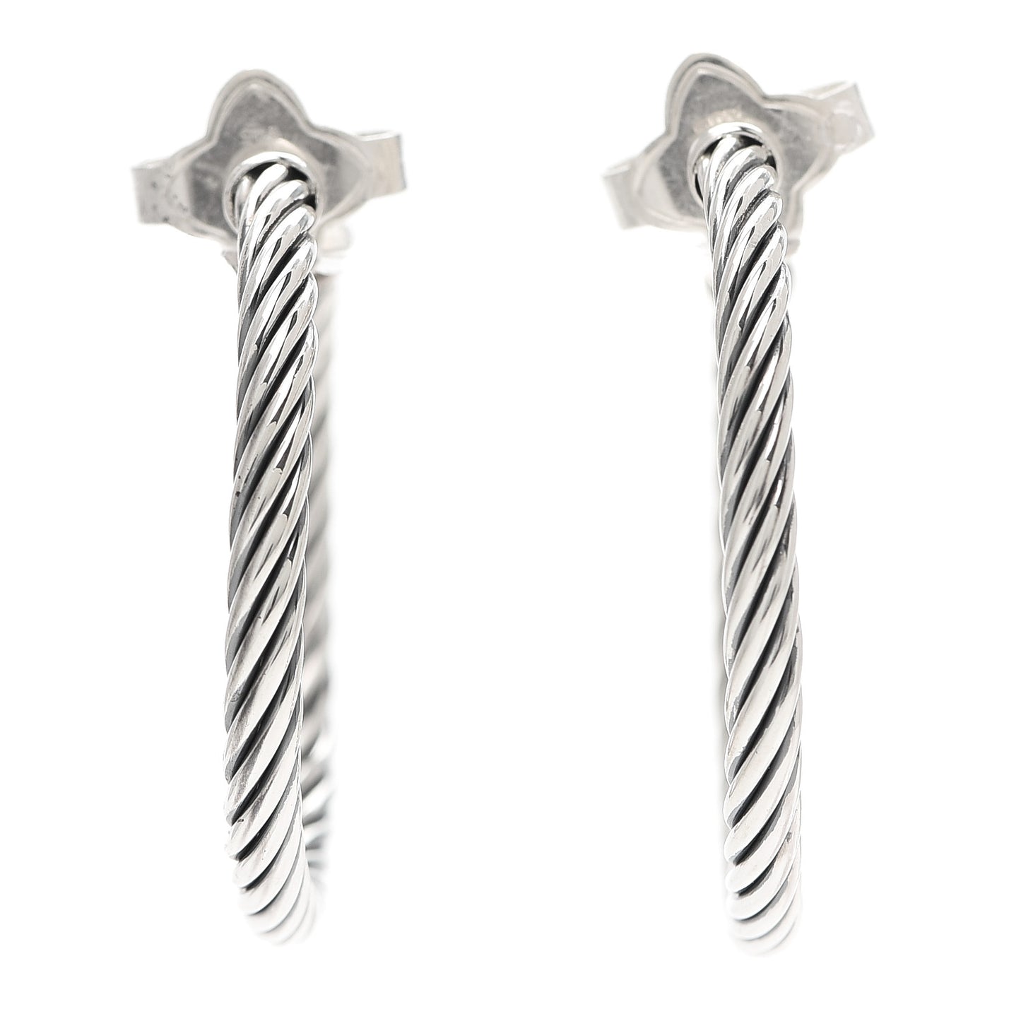Sterling Silver Small Cable Classics Hoop Earrings
