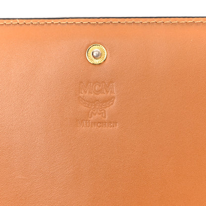 MCM Visetos Studded Chain Wallet Cognac 6 of 14