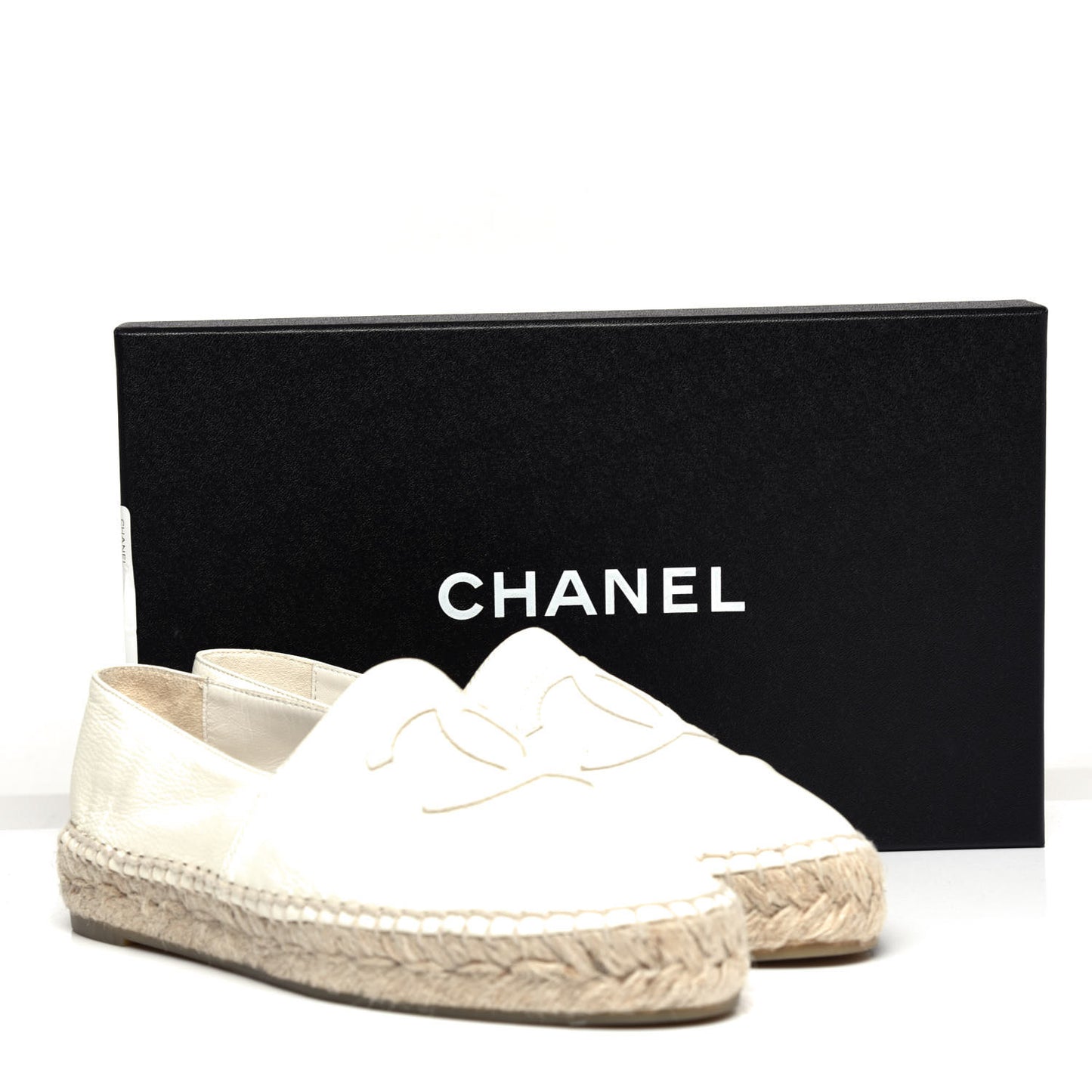 Lambskin CC Espadrilles 37 White