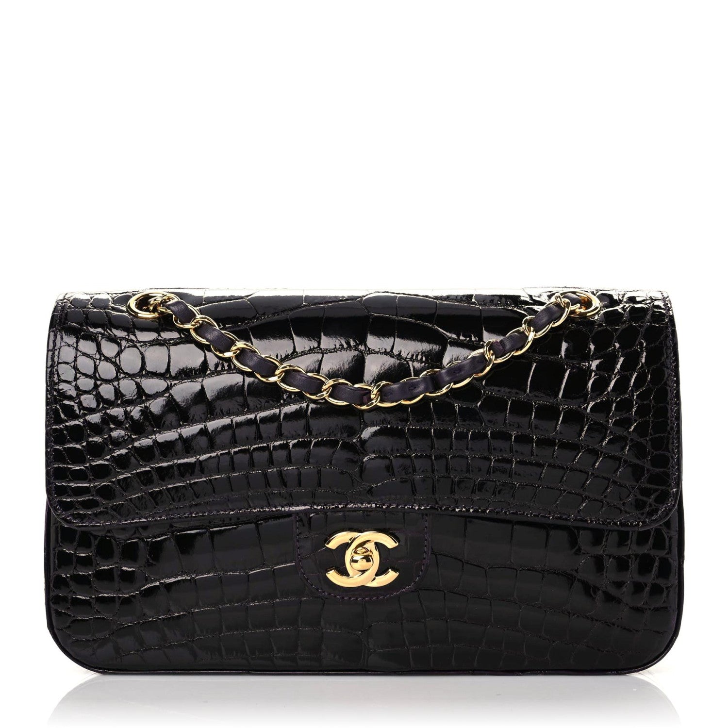 Chanel Alligator Medium Double Flap Purple 1 of 13