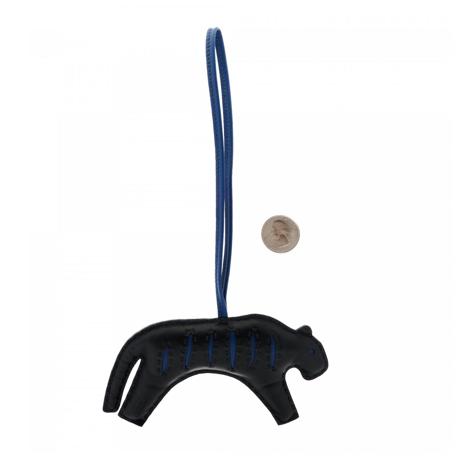 Milo Lambskin Rooroo Bag Charm Black Bleu de Malte