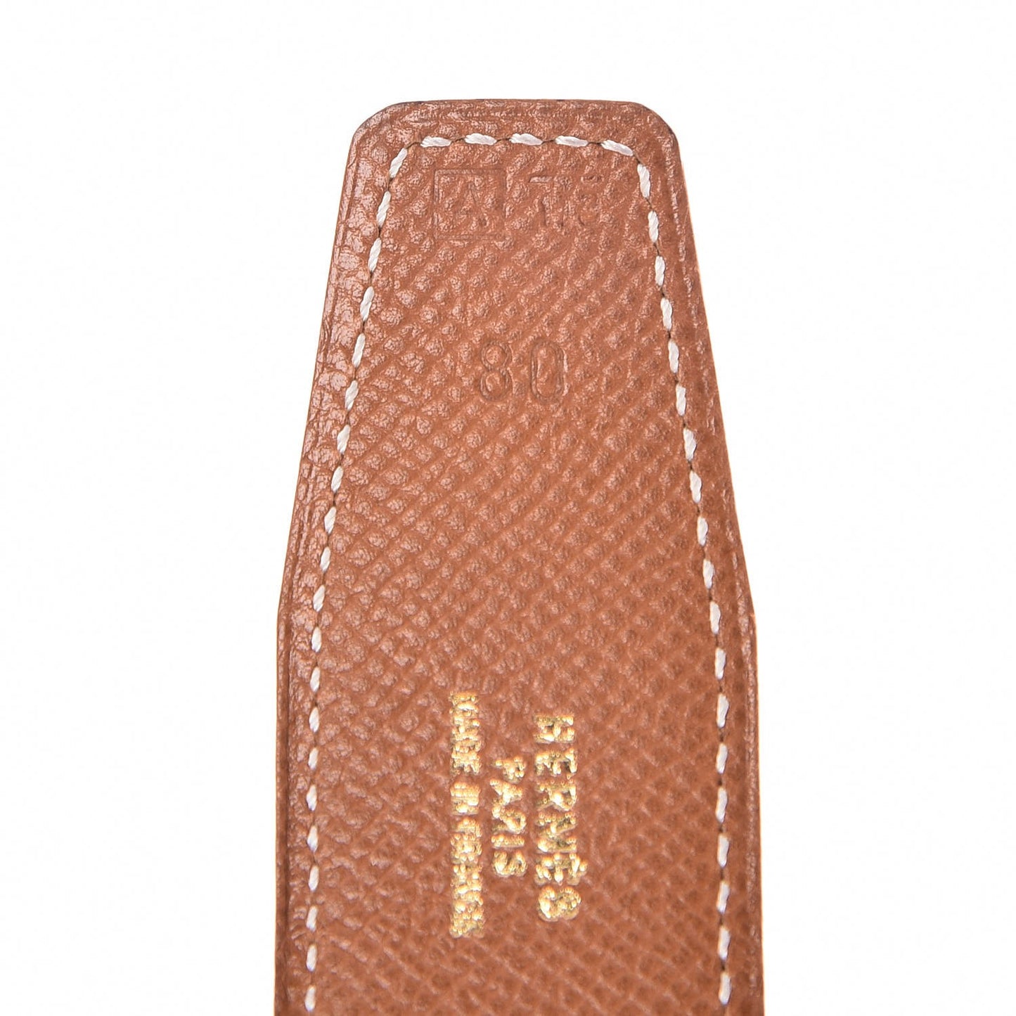Courchevel Box 32mm Belt Strap 80 Gold Black