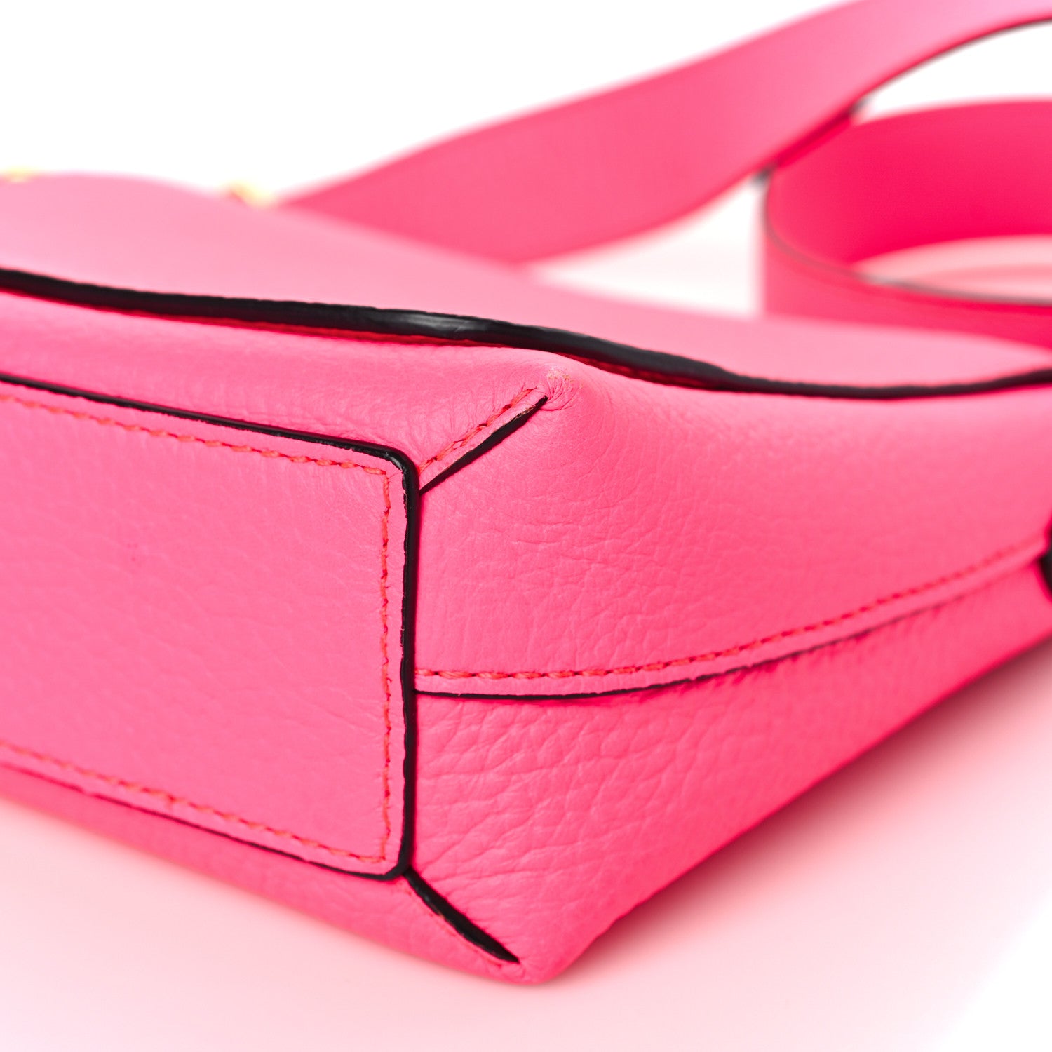 Burberry Calfskin Smooth Grain Small Burleigh Crossbody Bag Neon Pink 8 of 10