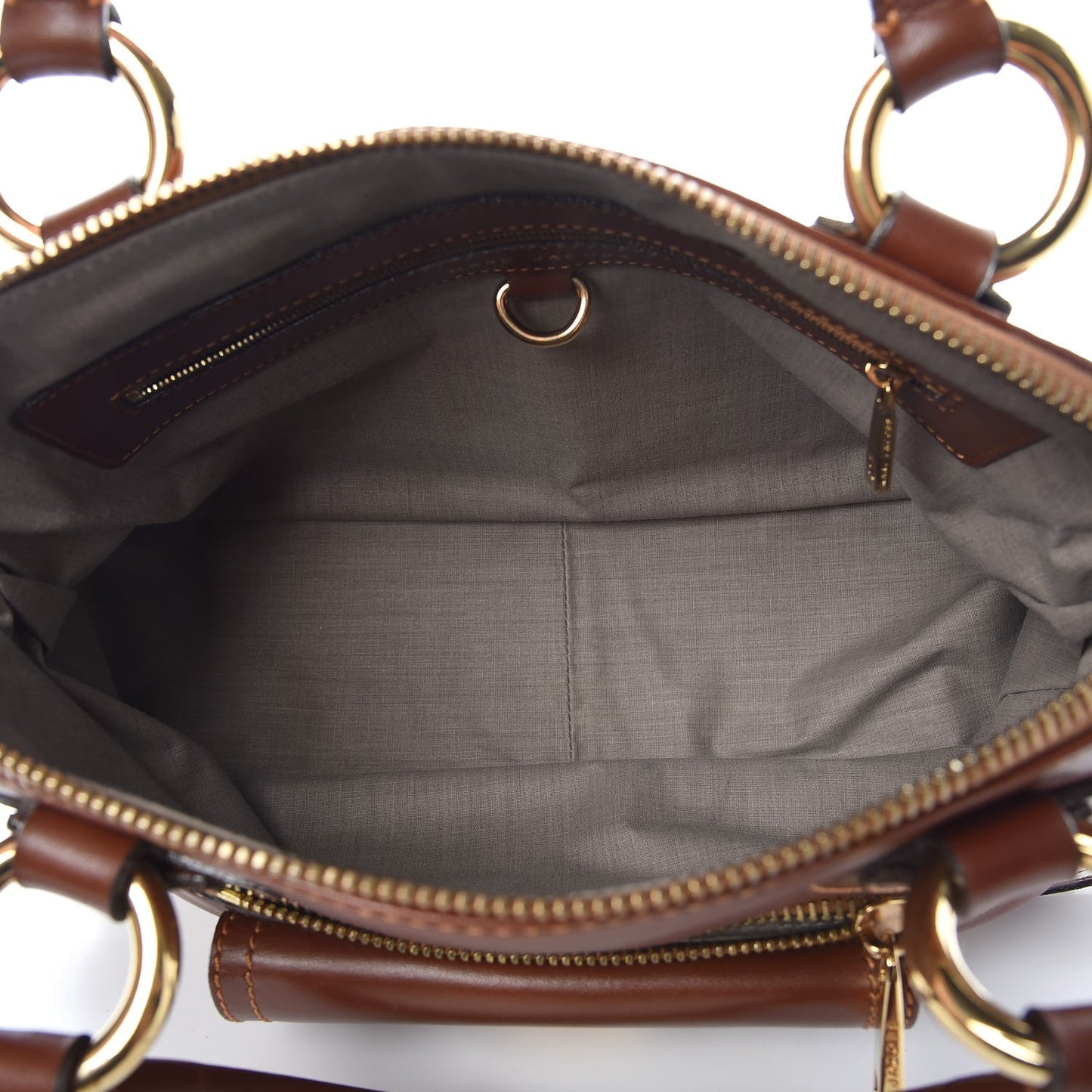 Calfskin Elise Satchel Brown