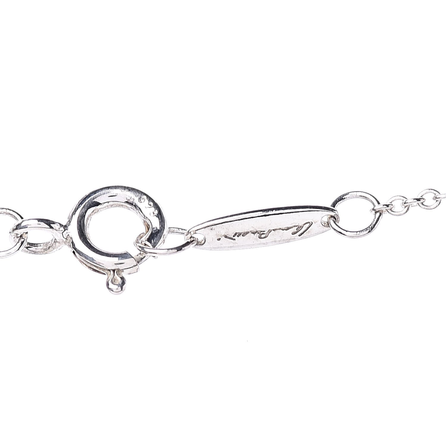 Tiffany Sterling Silver 16mm Elsa Peretti Open Heart Pendant Necklace 8 of 9