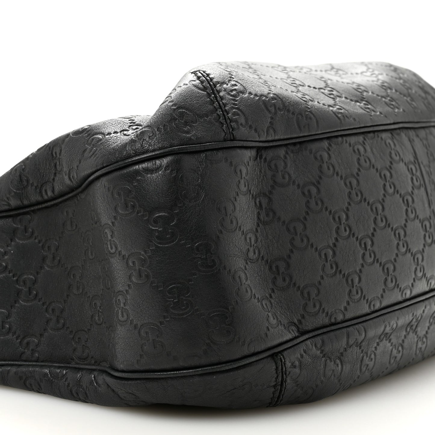 Guccissima Large New Ladies Web Hobo Black