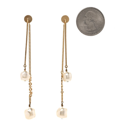 Christian Dior Pearl J'adior Dangle Earrings Gold 2 of 4