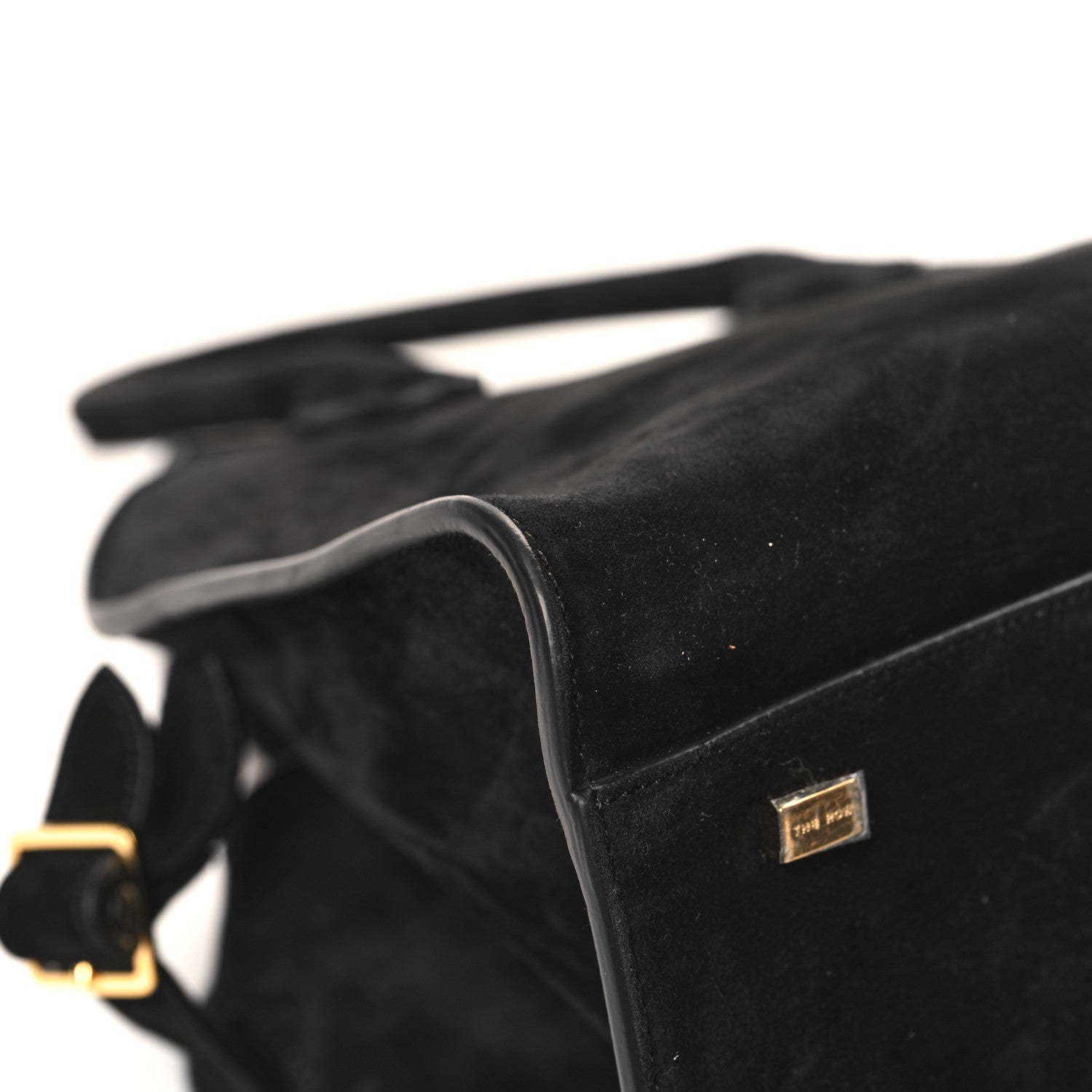 The Row Suede Soft Margaux 10 Bag Black 8 of 11