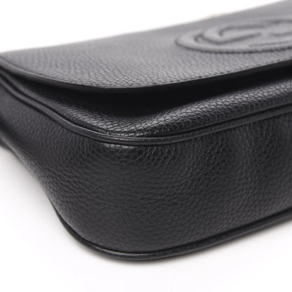 Gucci Pebbled Calfskin Medium Soho Flap Crossbody Black 8 of 10