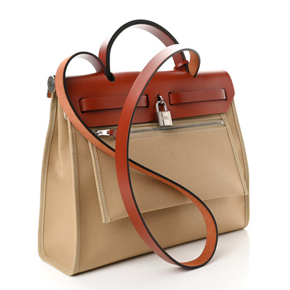 Hermes Vache Hunter Toile Officier Herbag Zip 31 PM Trench Cuivre 4 of 13