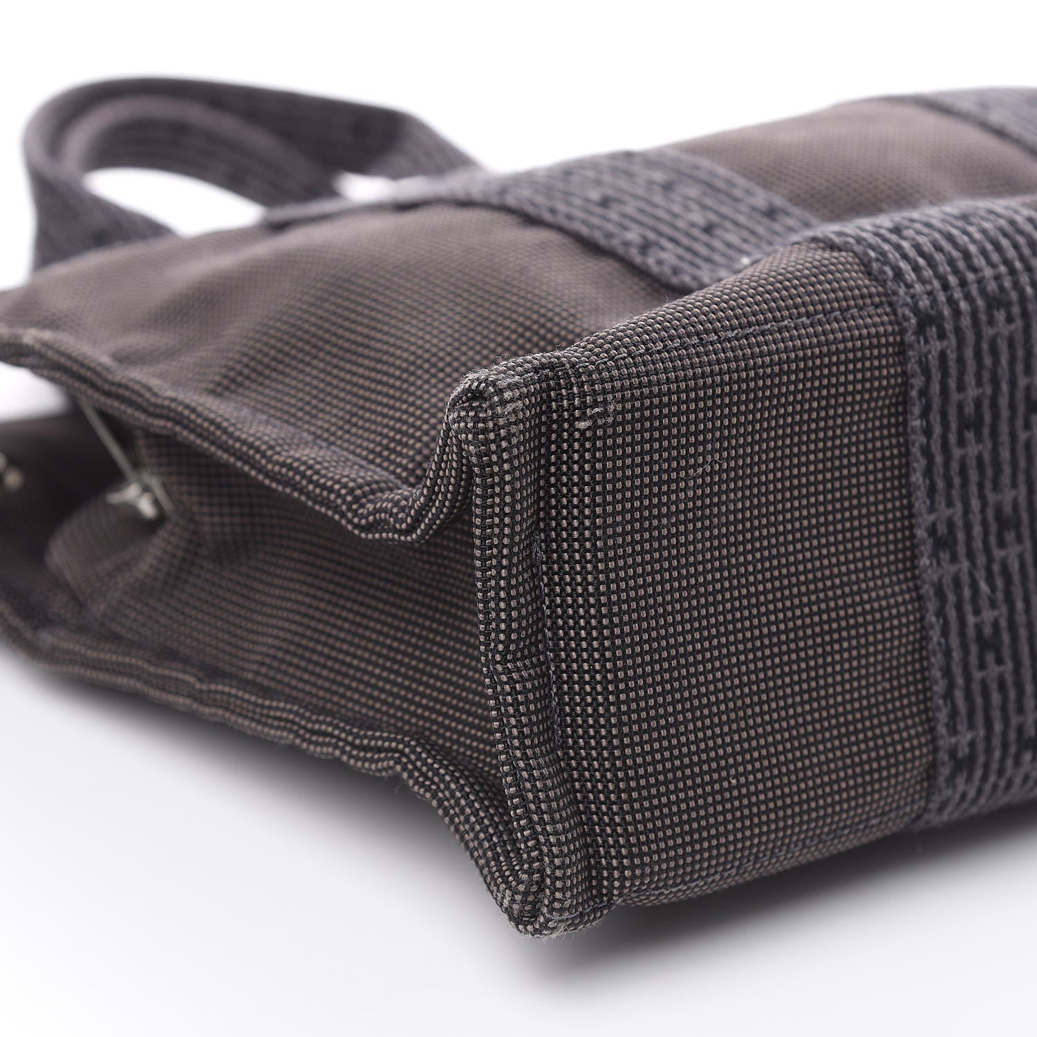 Hermes Canvas Herline PM Tote Grey 7 of 9