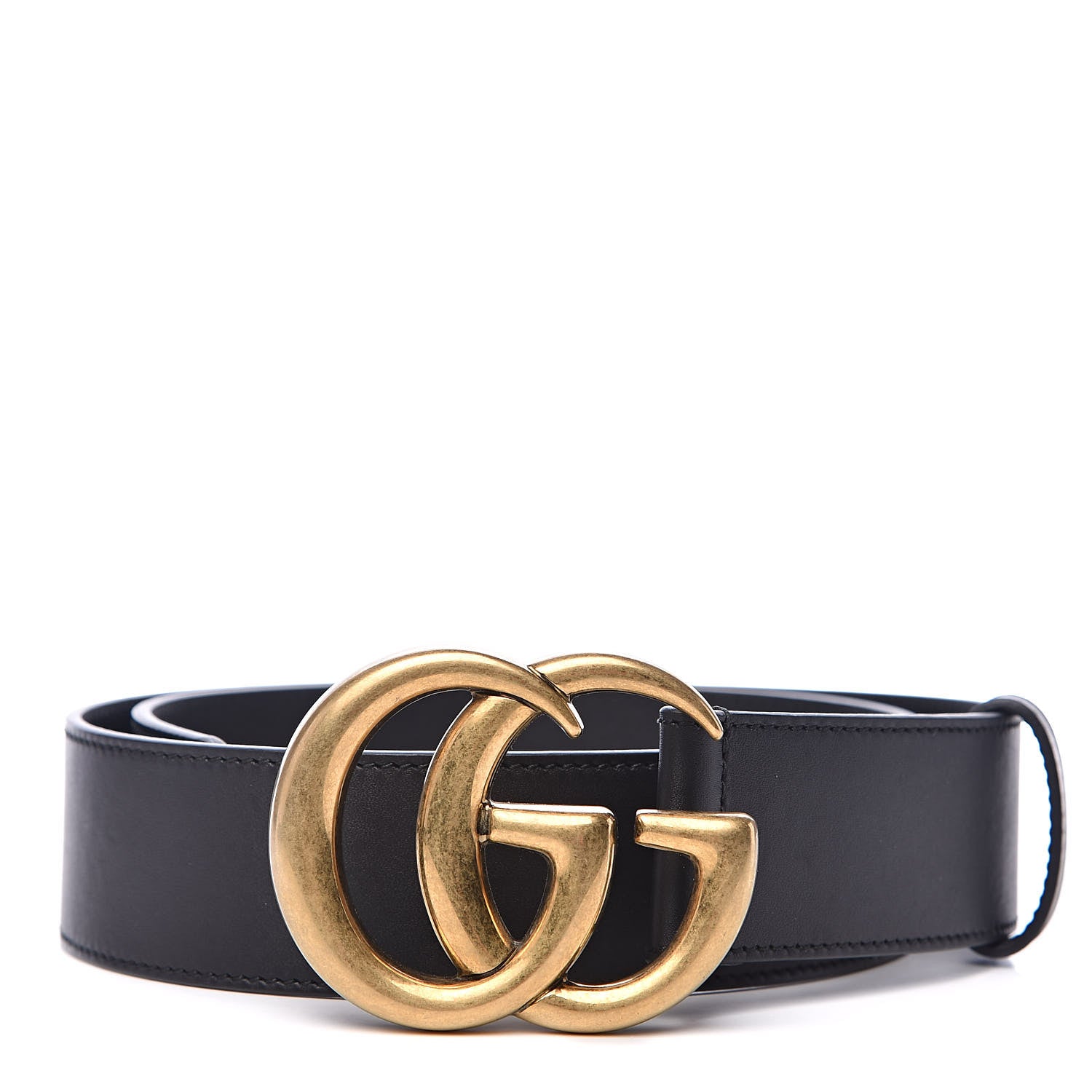 Gucci Calfskin Double G 40mm Belt 75 30 Black 1 of 7