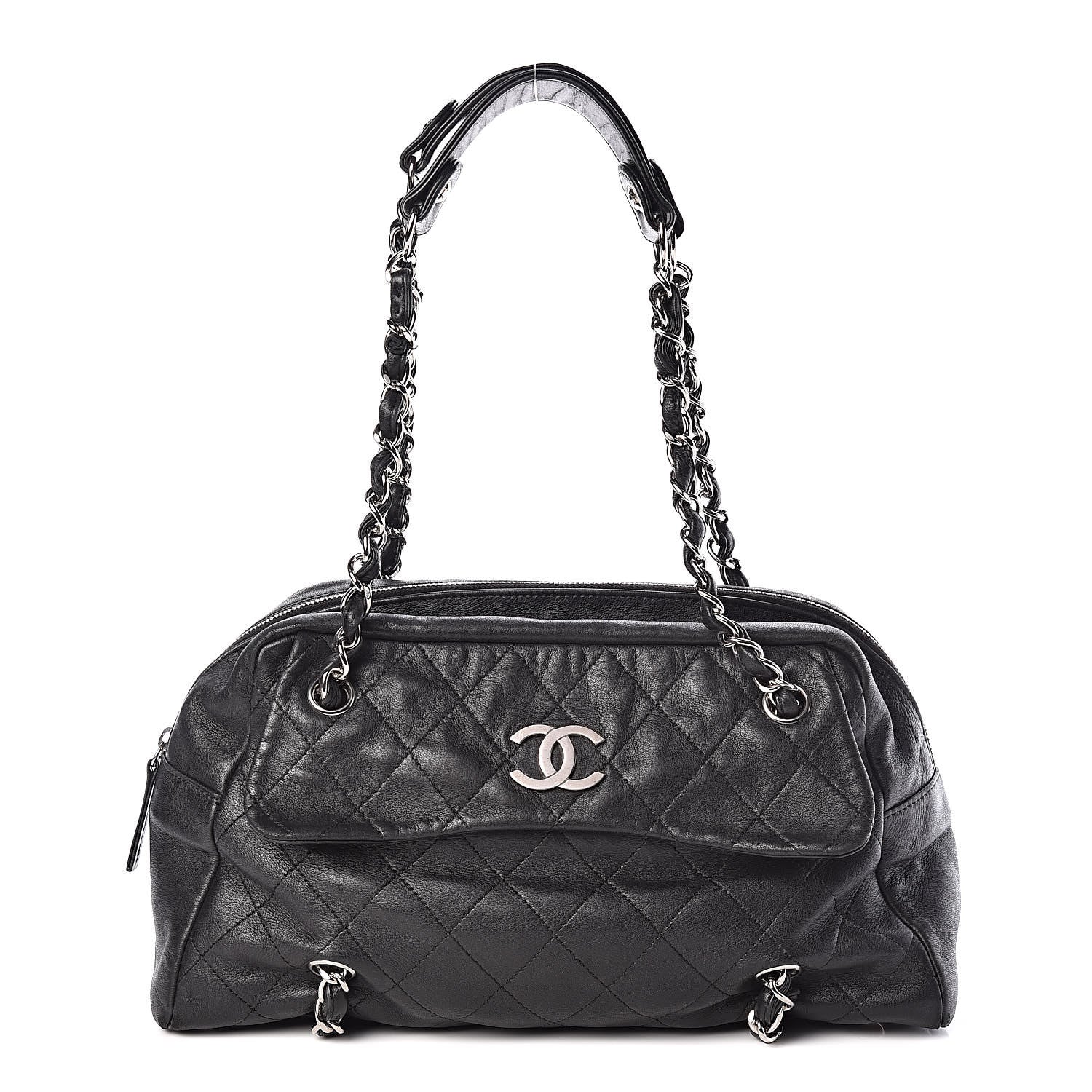 Chanel Lambskin Quilted Small Camera Case Black 1 of 9