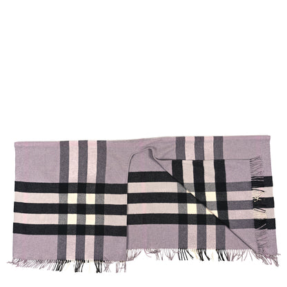 Burberry Merino Wool Cashmere Check Collette Cape Purple 2 of 5