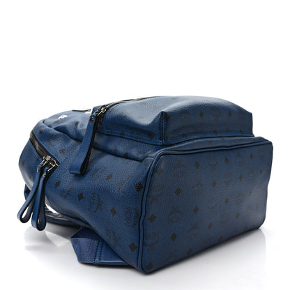 MCM Visetos Studded Medium Stark M Backpack Navy Blue 4 of 9