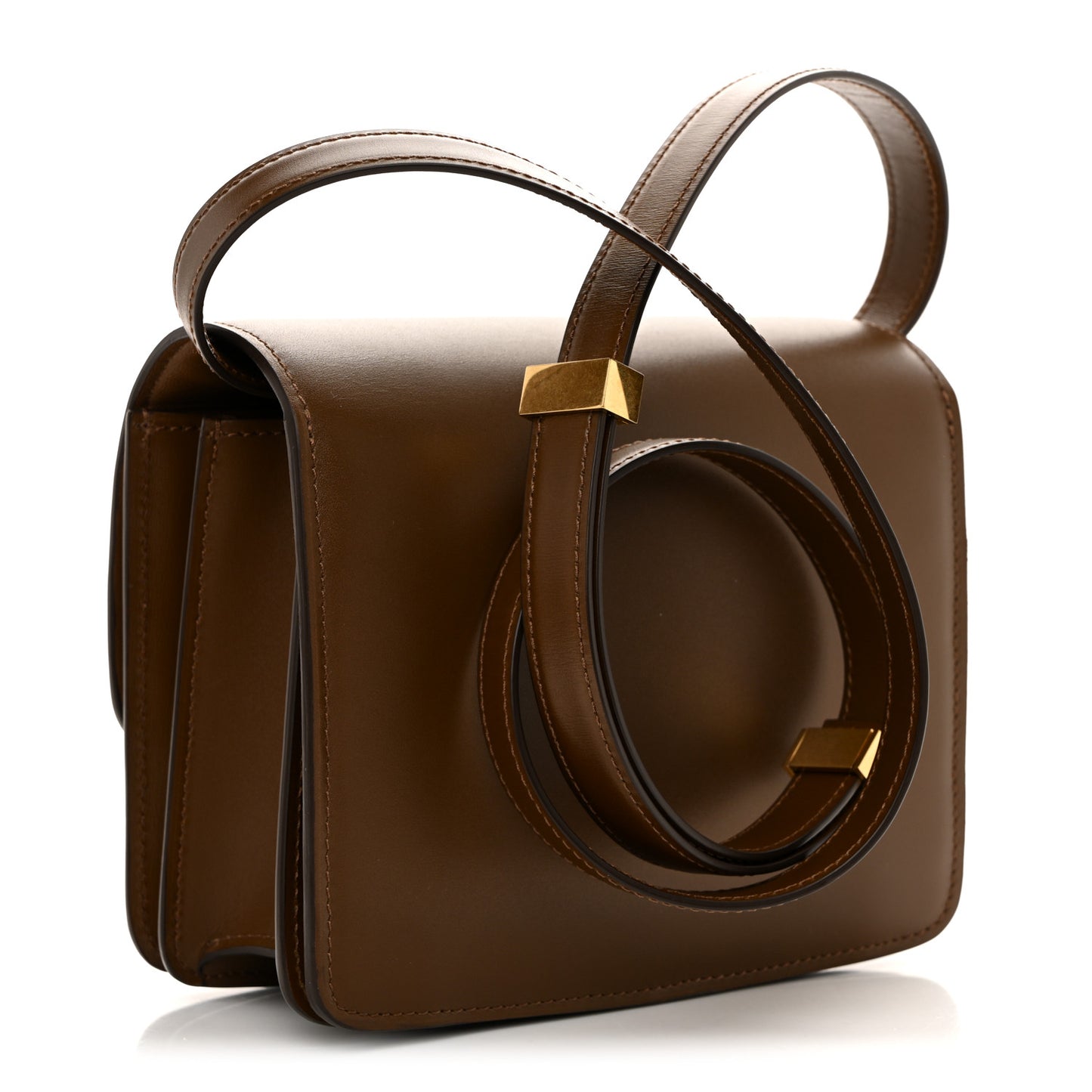 Box Calfskin Small Classic Box Flap Bag Camel
