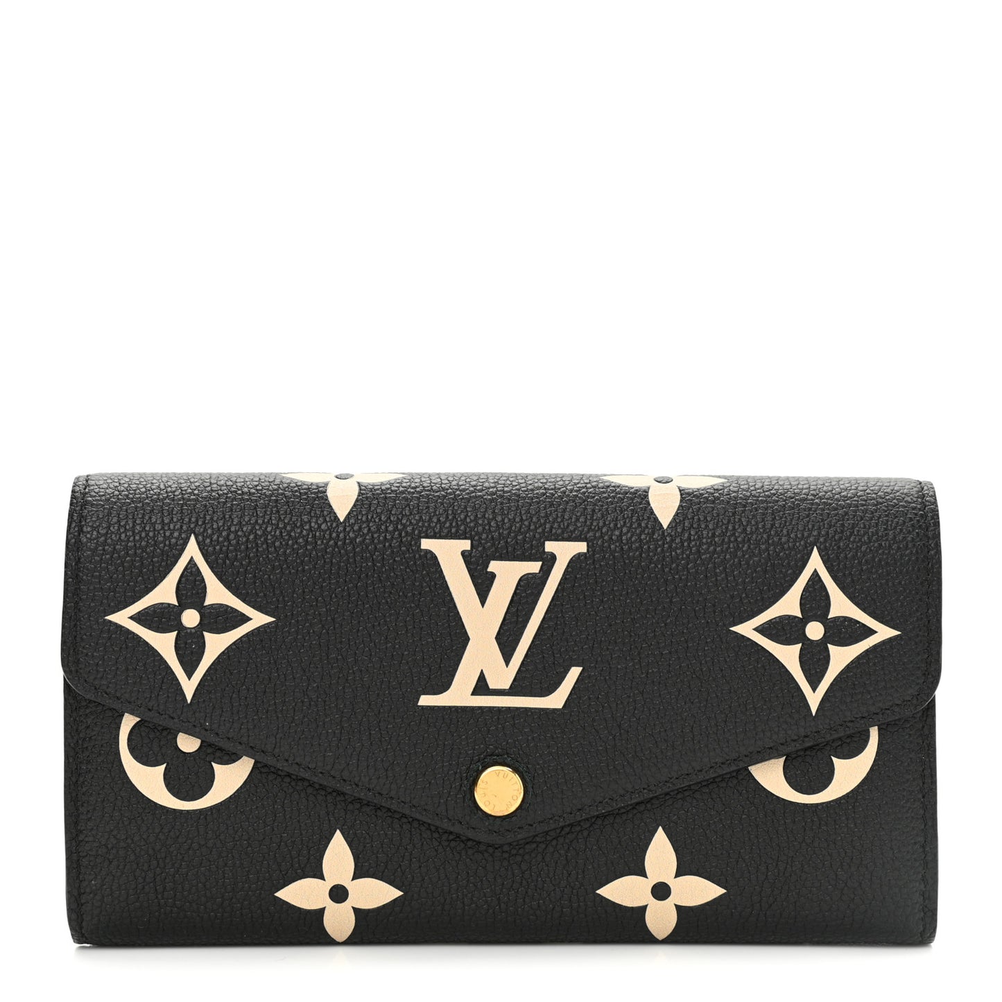 Monogram Empreinte Giant Sarah Wallet Black Beige