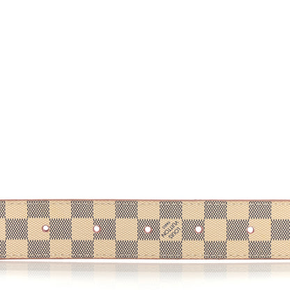 Louis Vuitton Damier Azur LV Initiales 32mm Belt 80/32 Rose Ballerine 4 of 7