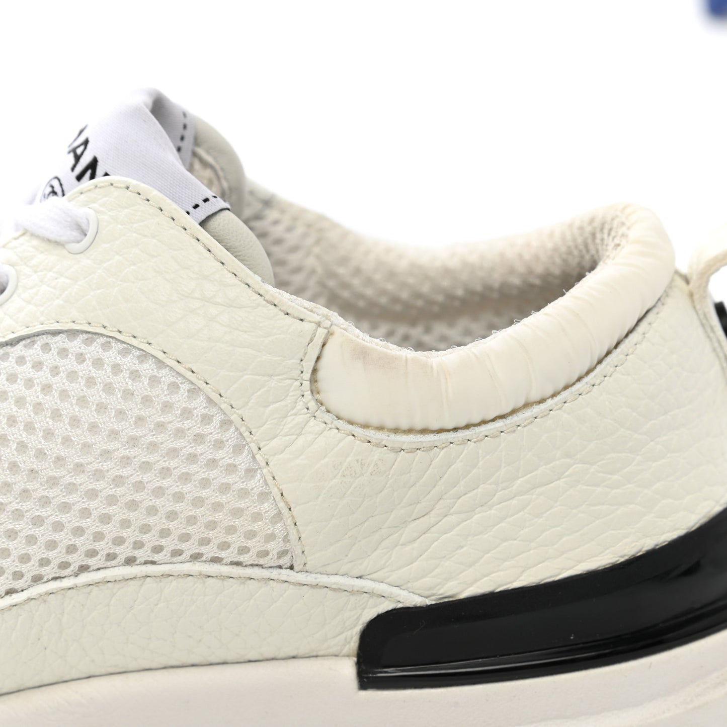 Calfskin Mesh Lycra Suede Womens Logo Sneakers 39 White