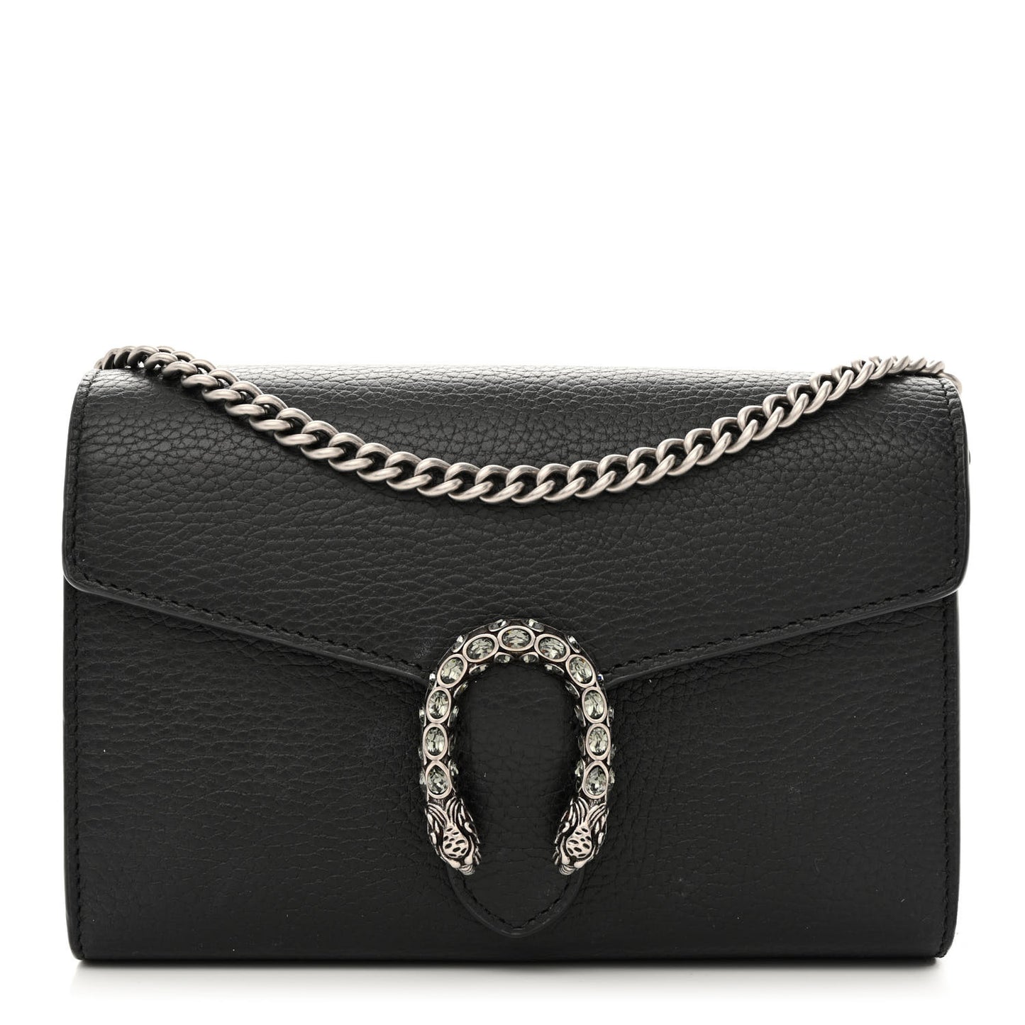 Calfskin Mini Dionysus Chain Wallet Black
