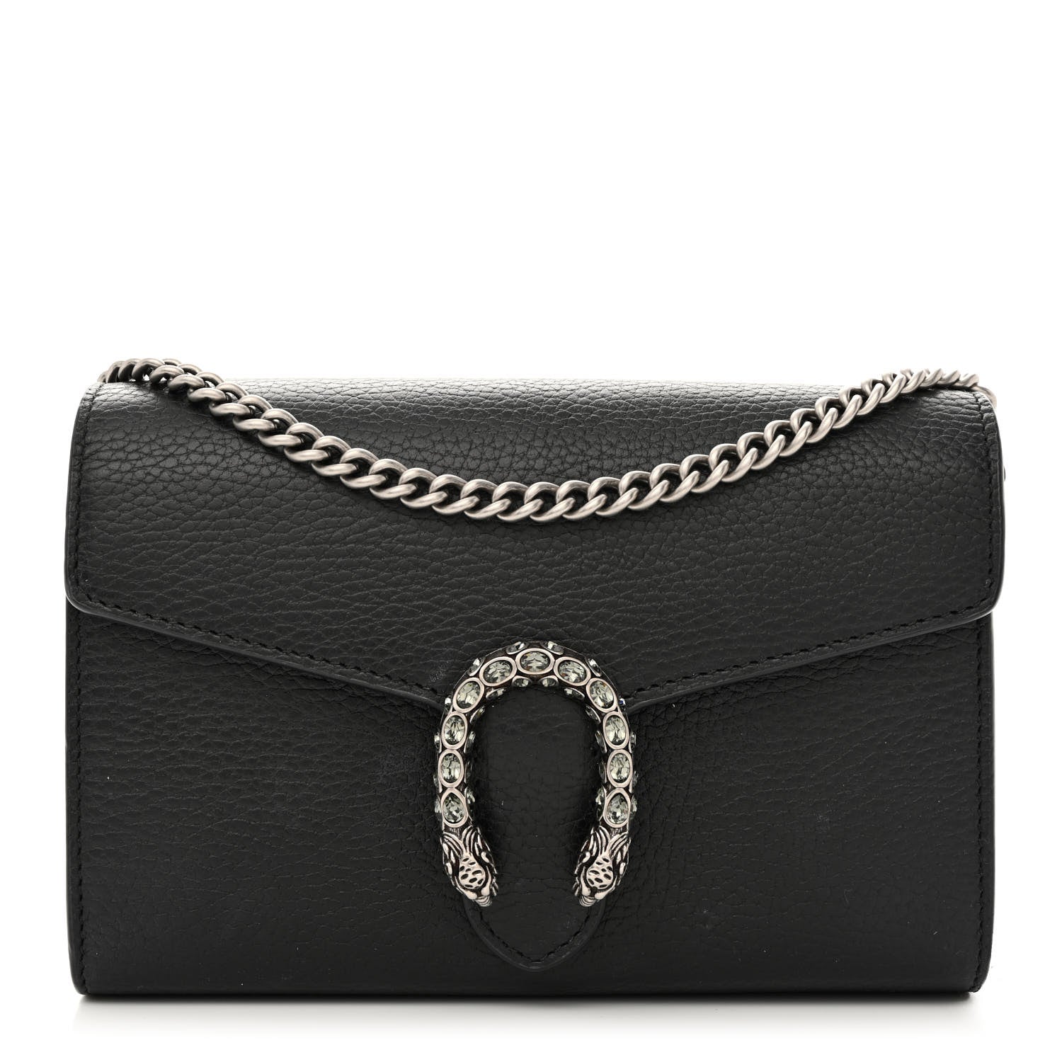 Gucci Calfskin Mini Dionysus Chain Wallet Black 1 of 13