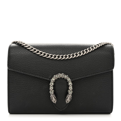 Gucci Calfskin Mini Dionysus Chain Wallet Black 1 of 13