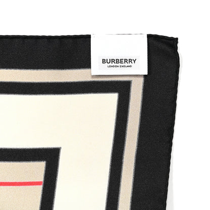 Burberry Silk Vintage Check Icon Stripe TB Monogram Print Scarf Archive Beige 3 of 4