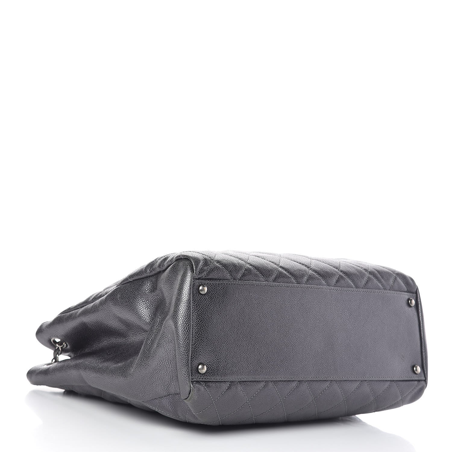 Chanel Iridescent Caviar Quilted Tall Chic Shopping Tote Argent 4 of 11